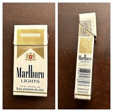 Marlboro Lights HALF a Pack of Cigarettes 10 Fit Inside Vintage Europe Box picture