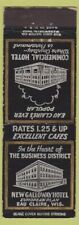 Matchbook Cover - Commercial Hotel Eau Claire WI WEAR picture
