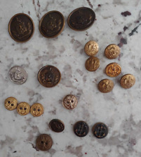 Buttons - Lot of 19 Vintage Assorted Beautiful Military Style Buttons picture