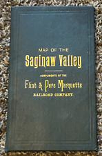 1889 Fold-Out Map of Saginaw Valley by Flint & Pere Marquette Railroad 4