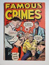 Famous Crimes #8 1949 Fox Pre-code Crime Comic Torture Cover SCARCE picture
