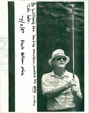 1987 Press Photo Bo Williams watches his drive on 12th hole of golf course picture