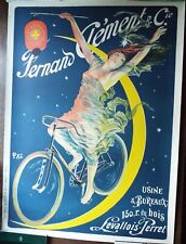 Vintage FERNAND CLEMENT BICYCLE Poster Repro, Jean de Paleologue,38 x 52 Inches picture
