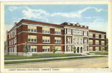 Lawrence,KS Liverty Memorial High School Douglas County Kansas Postcard Vintage picture