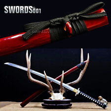 Flower Katana 1060 Carbon Steel Japanese Samurai Full-tang Handmade Sword Hamon picture