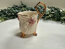 Vintage Victorian Style Footed Teacup With Applied Pink Roses picture