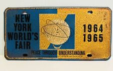 1964 1965 New York Booster Front License Plate ALPCA Garage Decor World’s Fair picture