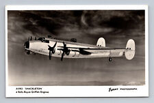 RPPC WWII RAF Avro Shackleton Patrol Aircraft FLIGHT Photograph Postcard picture