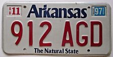 Arkansas 1997 License Plate HIGH QUALITY # 912 AGD picture