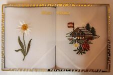 Vtg. Boxed Embroirdered Ladies Hankies Hankercheifs From Vienna 1999 Sealed Rare picture
