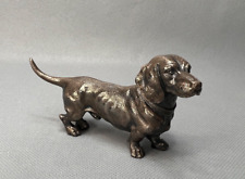 1890s Antique German WMF Dachshund Dog Pewter Figurine picture