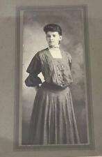Antique Lg Cabinet Card Photo 1880s Victorian In Hard Case A Young Woman picture