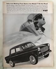 1965 magazine ad for Fiat - Making cars before Model T hit the road, 1100D sedan picture