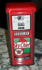 Texaco Sky Chief Metal Gasoline Gas Pump Decorative Tin With  Lid NEW picture