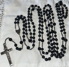 RARE ANTIQUE CARMELITE NUNS 15 DECADE HABIT ROSARY FROM GERMANY picture