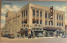 Albuquerque Kimo Theater Street View Old Cars New Mexico NM VTG Postcard 1938 picture