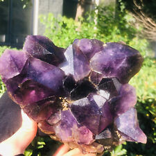 5.79LB Natural Amethyst geode quartz cluster crystal specimen energy Healing  picture