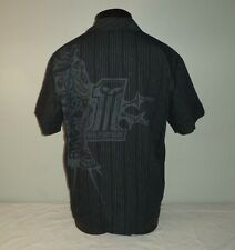 Harley Davidson WILLIE G SKULL Mechanic Garage Shop Pinstripe Shirt Adult Medium picture