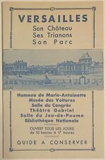 Paris France Versailles Guide Map Son Chateau Ses Trianons Son Parc 1935 picture