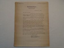 Vintage 1943 Church Letter Of Condolence From First Baptist Church in Virginia picture