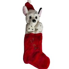 Vtg Disney 101 Dalmations Plush Dog Pup Head Christmas Stocking. 22” Long picture