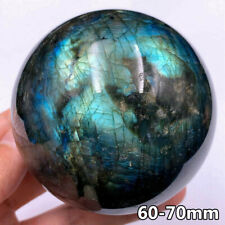 60-70mm Natural Labradorite Quartz Sphere Crystal Ball Rainbow Reiki Healing picture