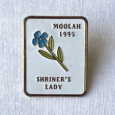 VTG Shriners Lady Moolah 1995 Flower Hat Lapel Collar Pin Brooch Masonic Jewelry picture