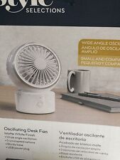 Style Selections 5020101 3 Speed Oscillating Desk Fan USB Powered  picture