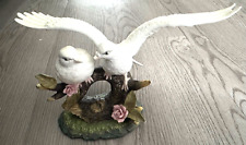WELLINGTON COLLECTION 2 White Doves Porcelain Bisque picture