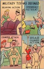 c1940s WWII Army Comic Postcard 