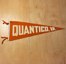 Vintage 1940s Quantico Virginia 11x30 Felt Pennant Flag picture