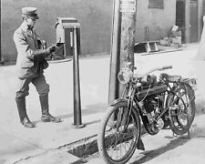 mailman & motorcycle Vintage Old Photo 8.5 x 11 Reprints picture