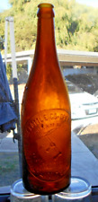 VINTAGE BROWN GLASS BEER BOTTLE ADELAIDE  BOTTLING CO-OP PICKAXE DESIGN 1930s picture