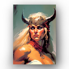 Viking Women #8 Sketch Card Limited 2/50 PaintOholic Signed picture