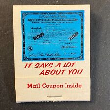 Cleveland Institute of Electronics CIE FCC License c1974-80's Full Matchbook VGC picture