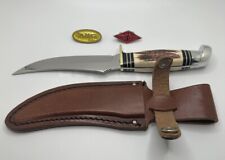 Custom Western Knife W39 M Stamped With Stag  Handle & Sheath Beautiful See Desc picture