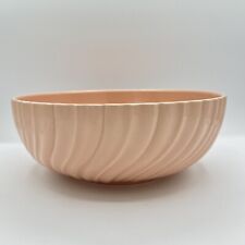Vintage 1940s Franciscan Ware Art Pottery Coronado Swirl Pink 10in Serving Bowl picture