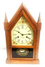 NICE: Vintage Seth Thomas Steeple Mechanical 8 Day Mantle Clock & Key - 2.1 picture