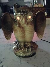 Vintage MCM Howard KRON Ceramic HORNED OWL TV LAMP  Excellent Working Condition picture