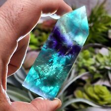 Snowflake Fluorite - Feather Fluorite - Purple and Green - Great Gift for Pisces picture