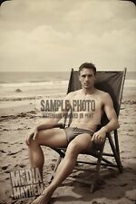 Shirtless Man Swimsuit Bulge Beach Chair Print 4x6 Gay Interest Photo #108 picture