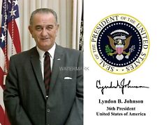President Lyndon B. Johnson Presidential Seal 8 x 10 Photo Photograph Picture picture