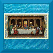 LAMINATED Holy Card GILDED GOLD Last Supper The Apostles Creed ROSARY Prayer   picture