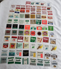 Vintage 1980s Cigarette Vending Machine Labels Tags 2x2 - Lot of 85 Assorted picture
