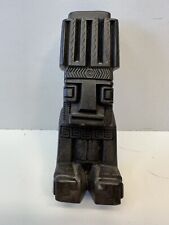 STONE HAND CARVED TIWANAKU FETISH SOUVENIR BOLIVIA ANCIENT FORM VTG SIGNED OOAK picture