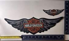 Authentic Vintage Harley-Davidson Patches / Emblems LG Wings And Shield picture