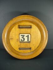 VTG MID CENTURY WOODEN WALL MOUNTED PERPETUAL CALENDAR picture