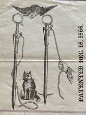 1867 Antique Blodgett Cat’s Claw Hay Fork Watertown NY Billhead Graphic Receipt picture