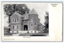 c1905's Public Library Exterior Roadside Skowhegan Maine ME Unposted Postcard picture