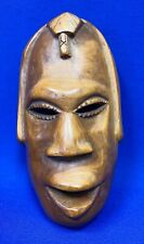 VTG Estate Carved Wooden 10” Artisan Warrior Mask Décor 91  picture